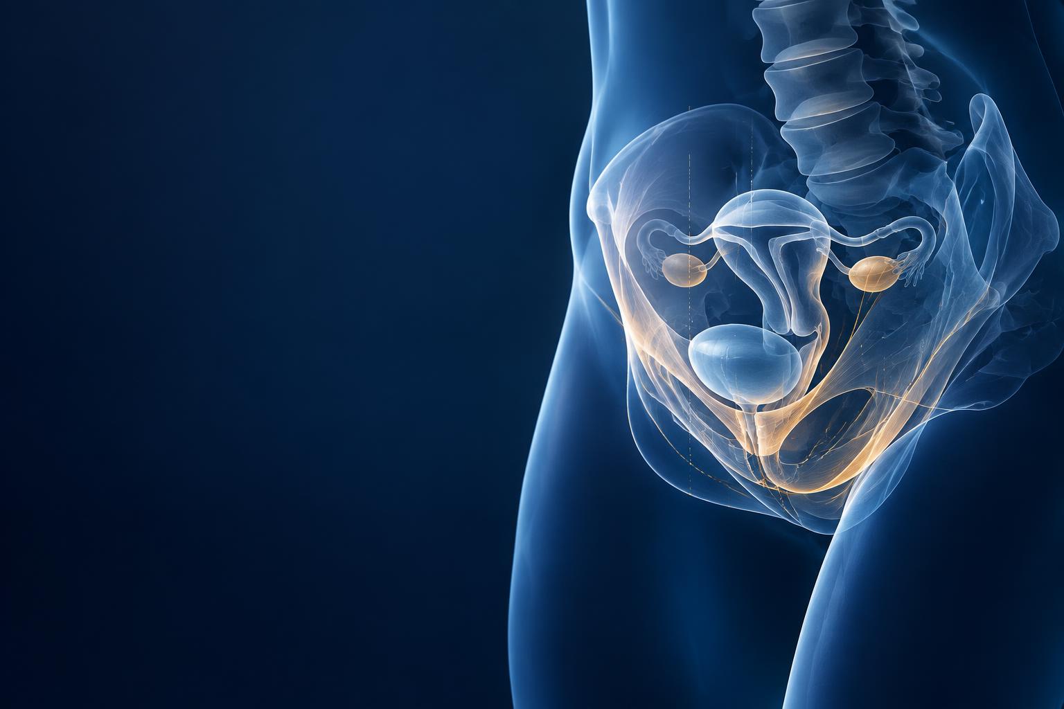 Clinical illustration of female pelvic anatomy for reconstructive surgery planning